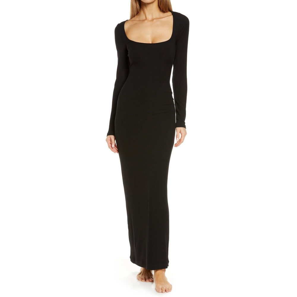 812. SKIMS Soft Lounge Long-Sleeve Maxi Dress